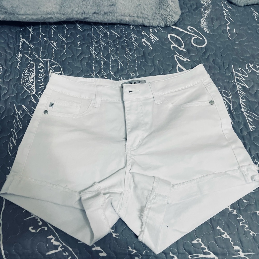 Judy Blue White Midrise Shorts Sz M